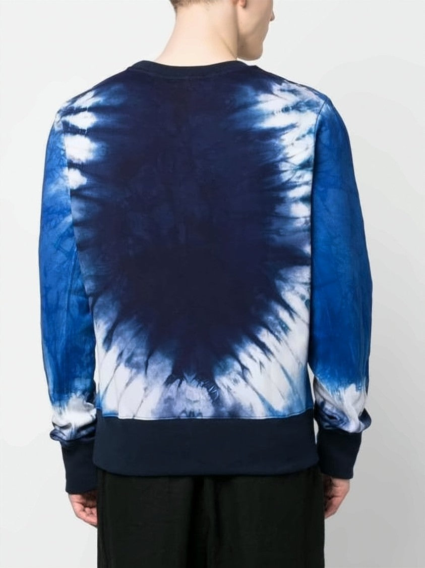 Wales Bonner Tie-Dye Long-Sleeve Sweatshirt With Vintage Logo