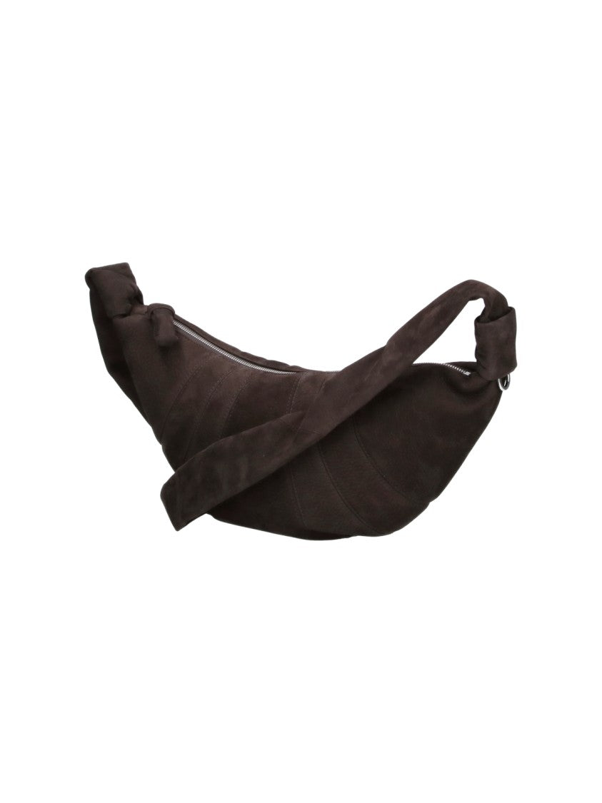 Lemaire Brown Calf Leather Medium Crescent Shoulder Bag