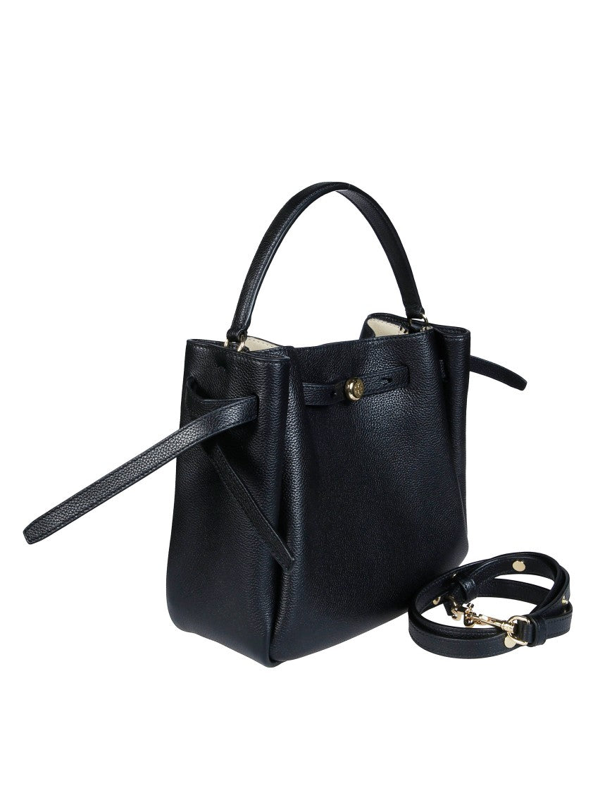 Tory Burch Romy Pebbled Leather Bucket Bag