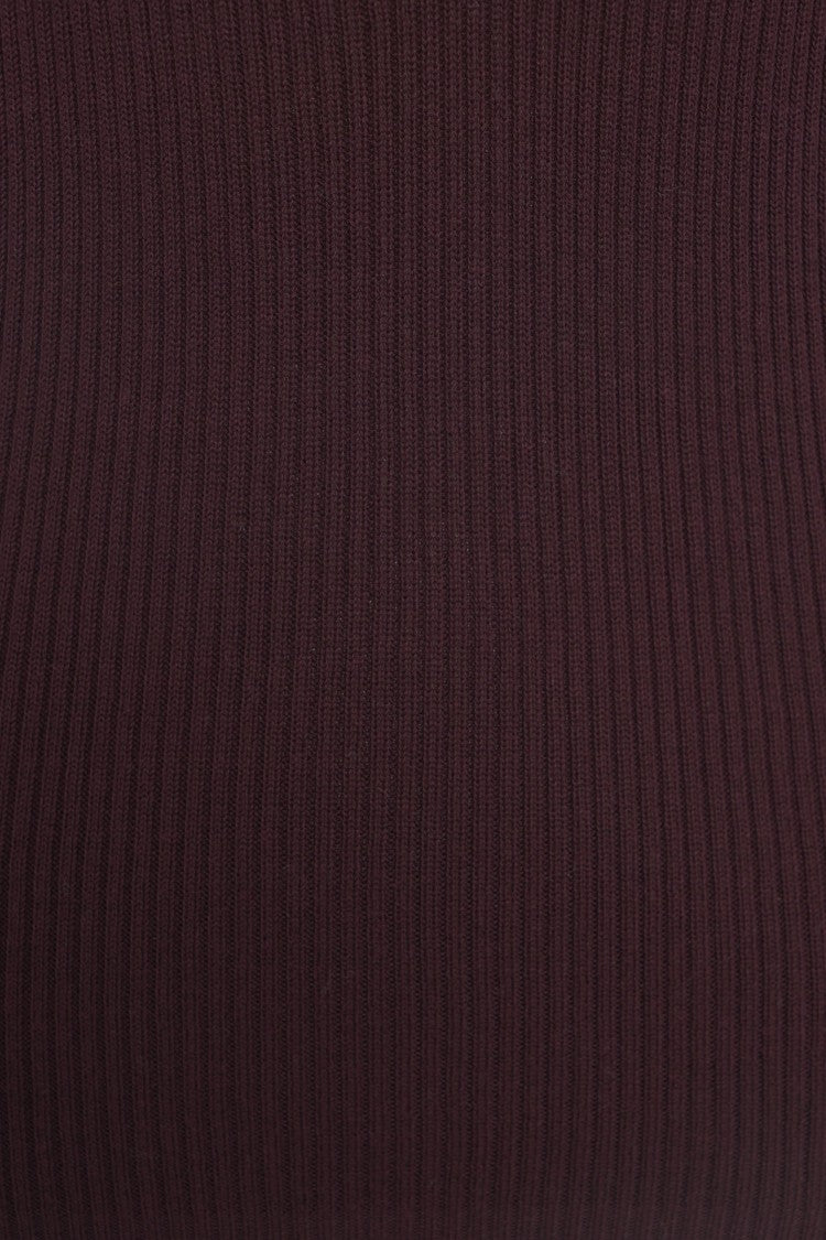 Herskind Ribbed Knit Top With V-Neckline And Button Front