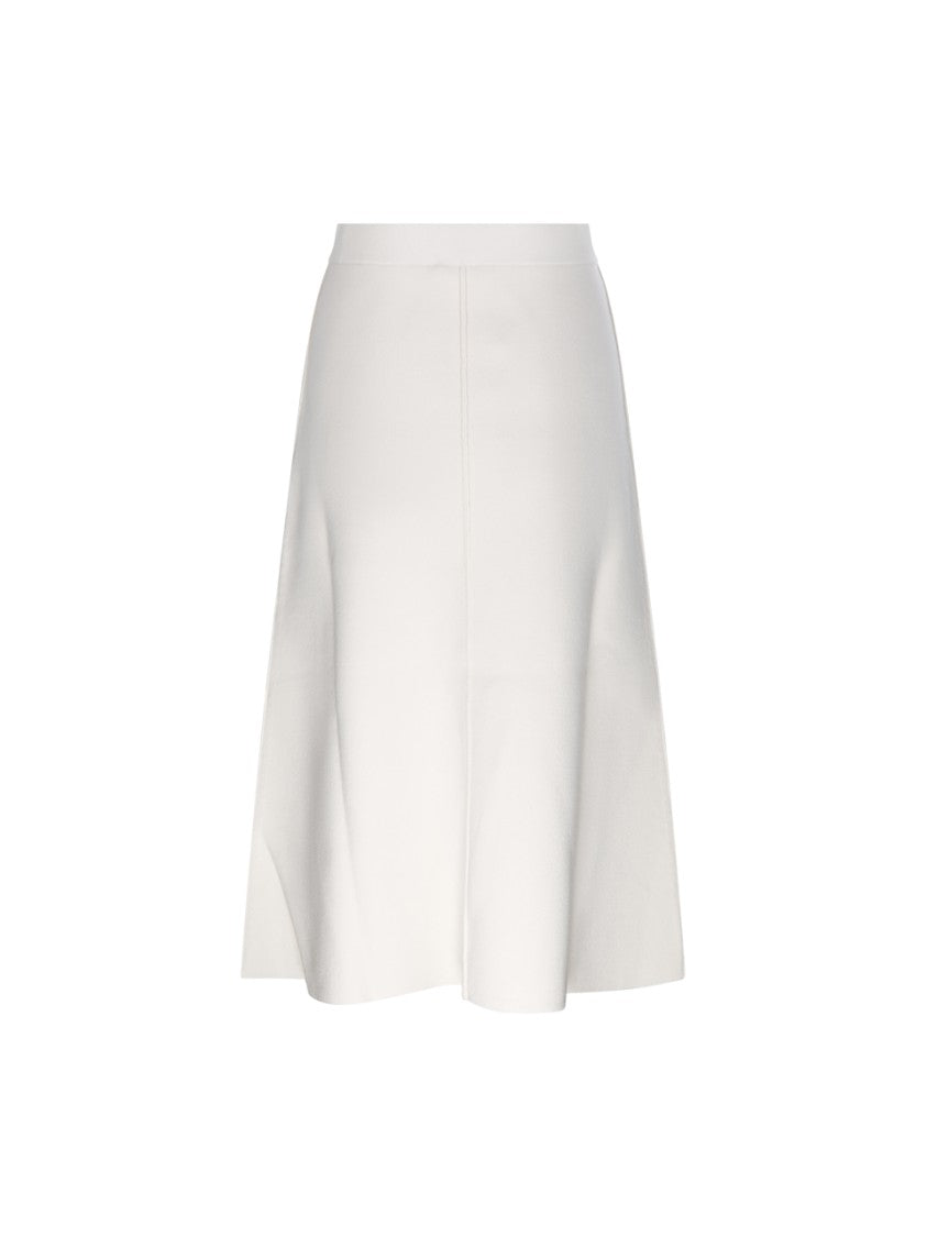 Max Mara Mid-Length A-Line Knitted Skirt With Subtle Side Slits