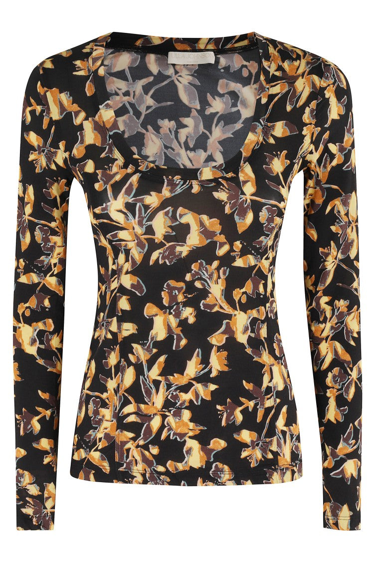 Ulla Johnson Aris Jersey Long Sleeve U Neck Top