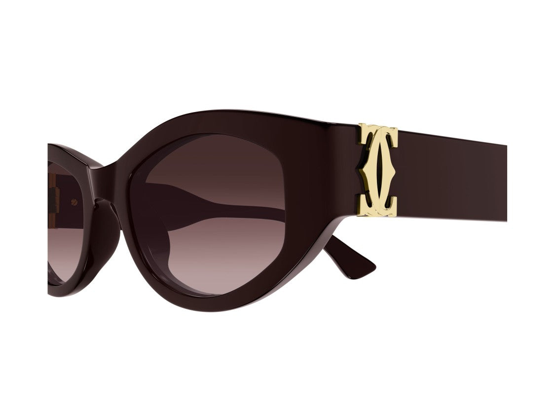 Cartier Gold Ct0667s Oversized Round Sunglasses