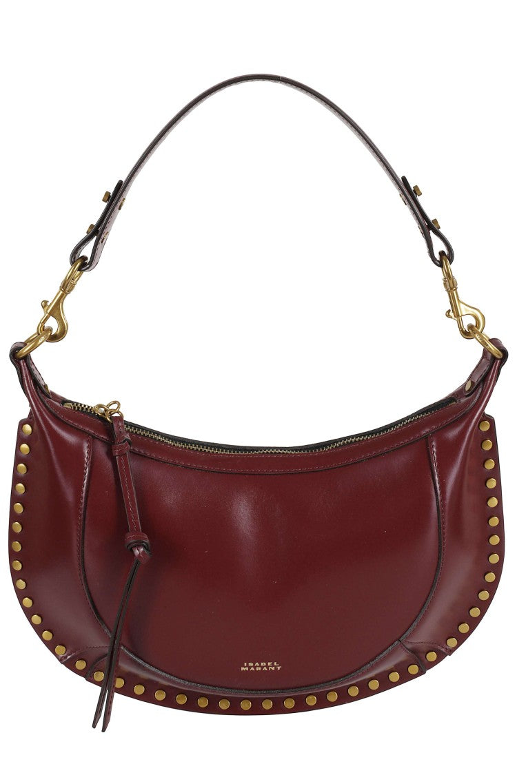 Isabel Marant Burgundy Naoko Smooth Leather Shoulder Bag