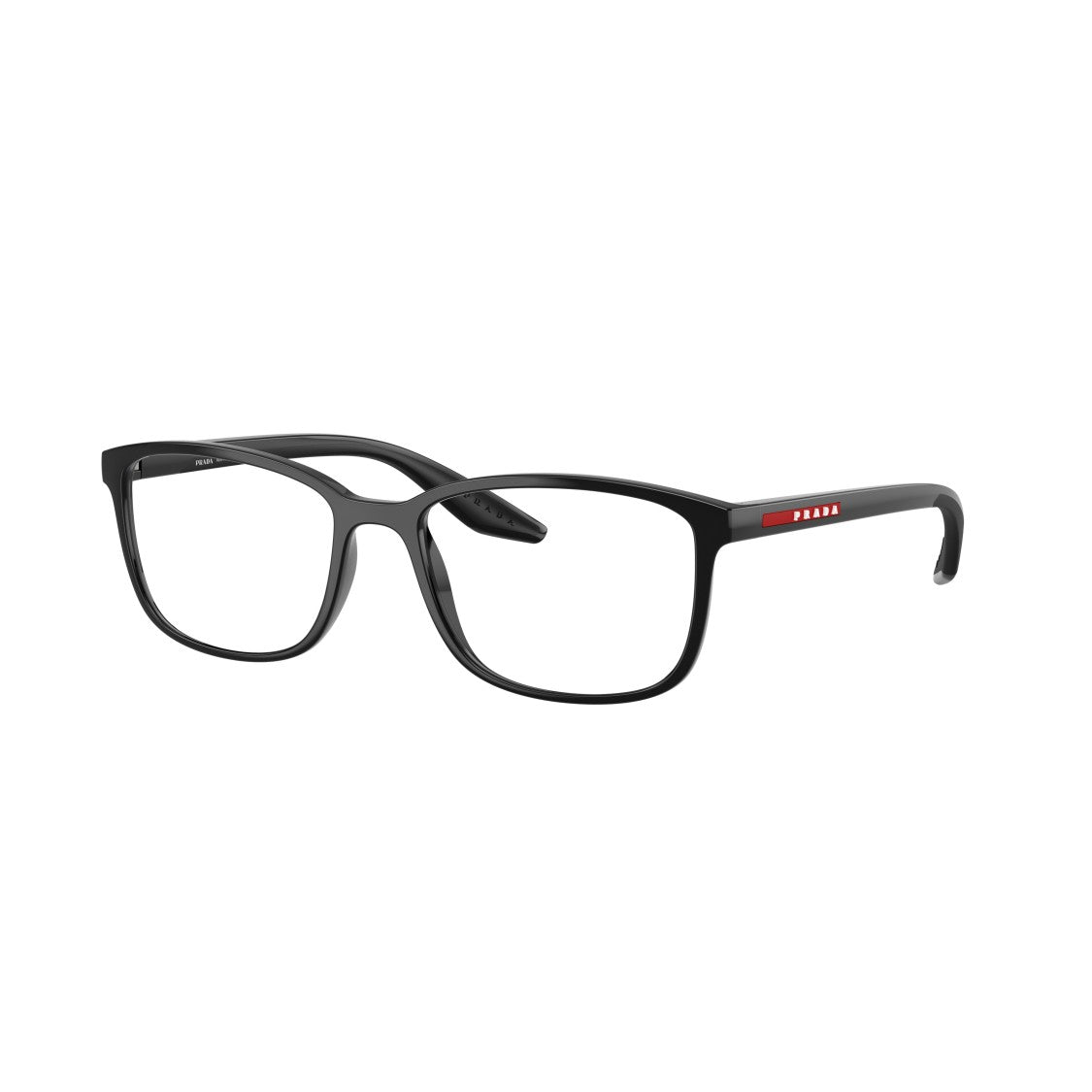 Prada Linea Rossa 0Ps 07Rv Rectangular Black Sunglasses