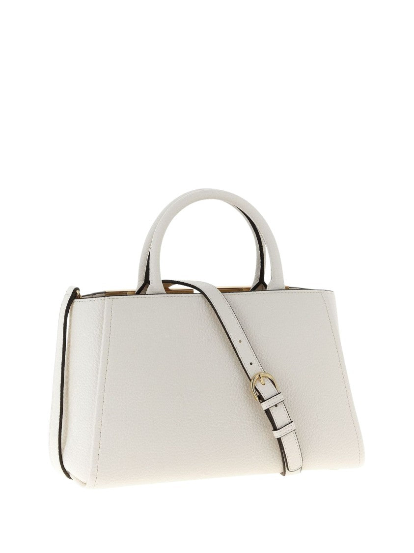 Elisabetta Franchi Geometric Gold Accent Leather Handbag