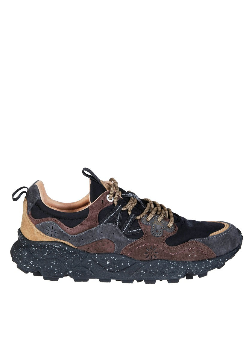Flower Mountain Yamano 3 Suede-Blend Layered Chunky Sole Sneakers