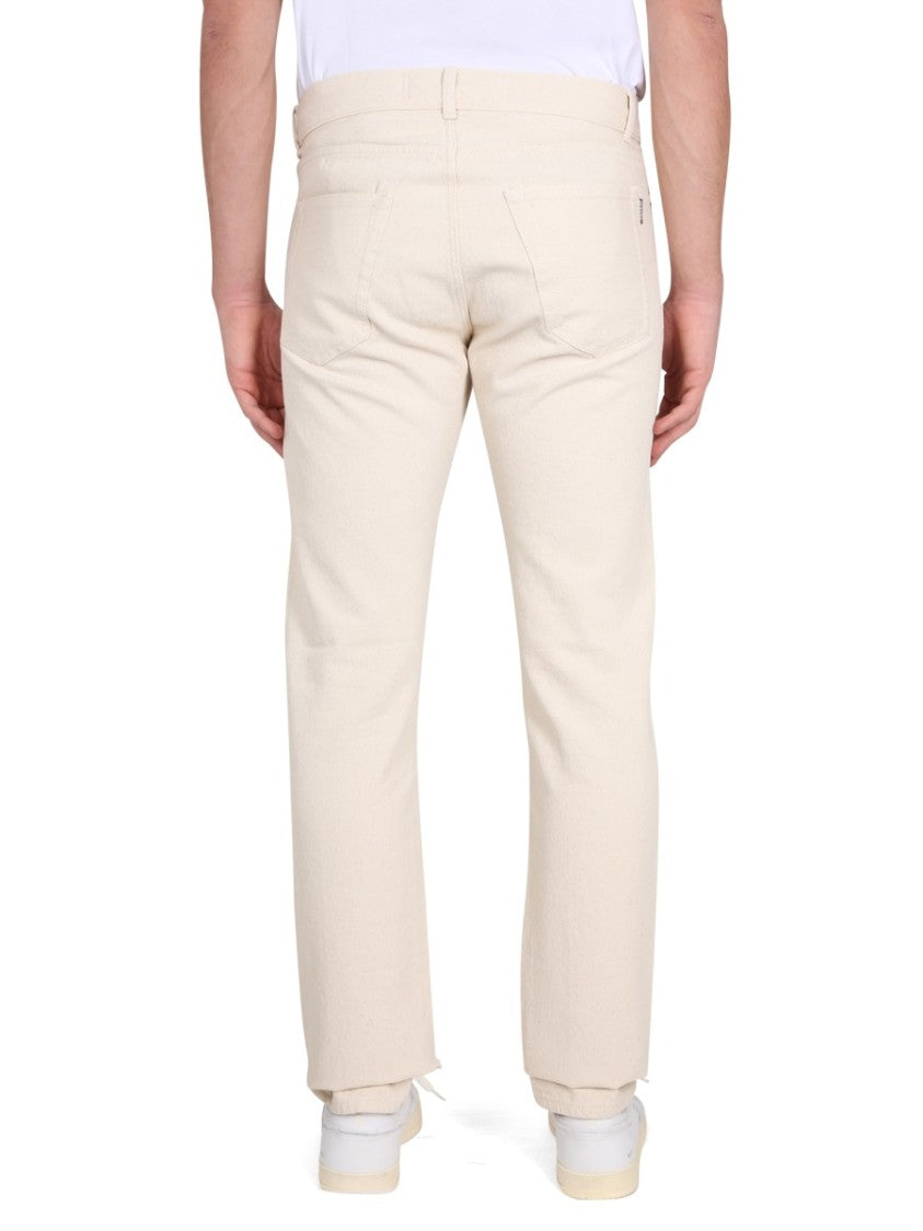 Aspesi Straight-Leg Denim Jeans With Button