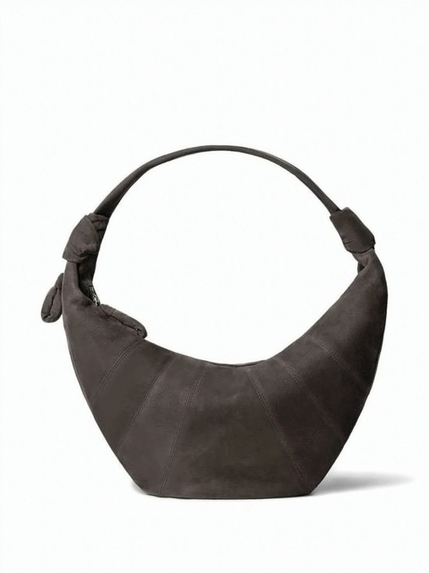 Lemaire Crescent-Shaped Nubuck Leather Shoulder Bag