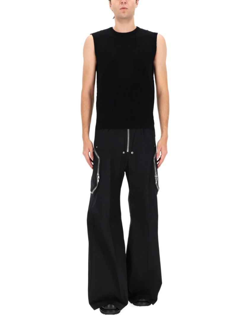 Rick Owens Neutrals Sleeveless Ribbed New Wool Tank Top