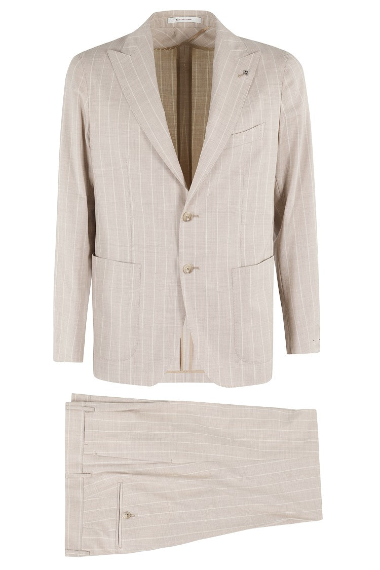 Tagliatore Pinstripe Wool-Silk Blend Suit