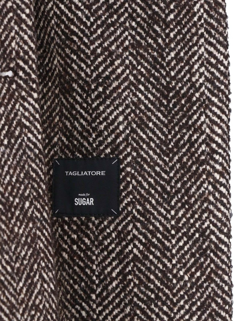 Tagliatore Brown Jole Double-Breasted Wool Coat