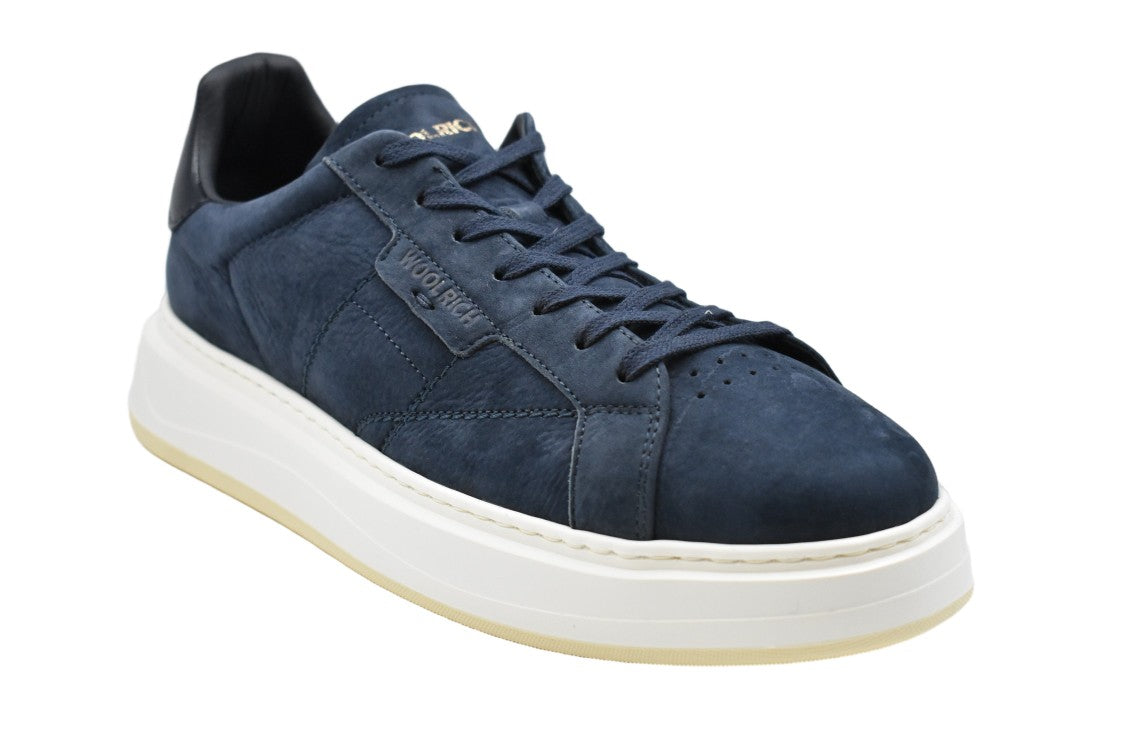 Woolrich Deep Navy Suede Low-Top Sneakers