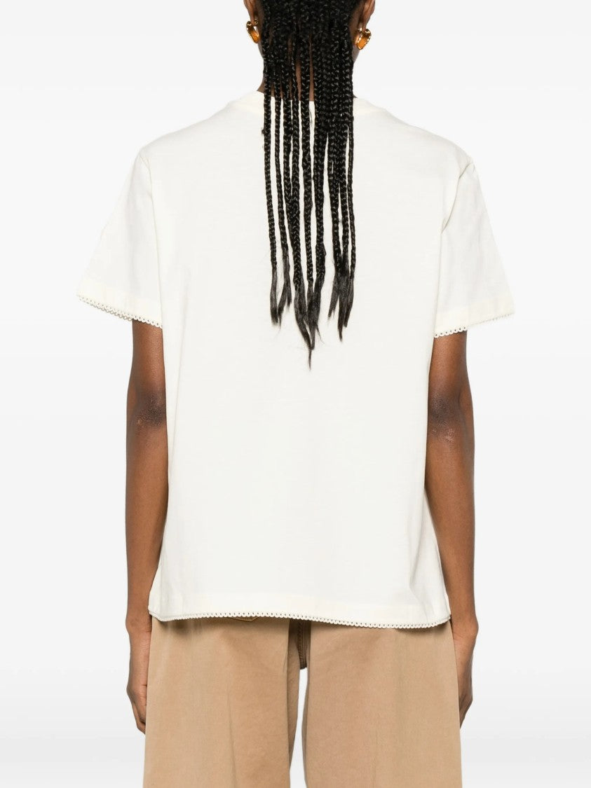 Moncler Scalloped Edge Short-Sleeved Top