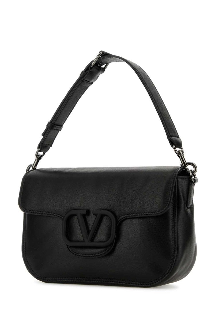 Valentino Garavani Black Leather Locò Handbag