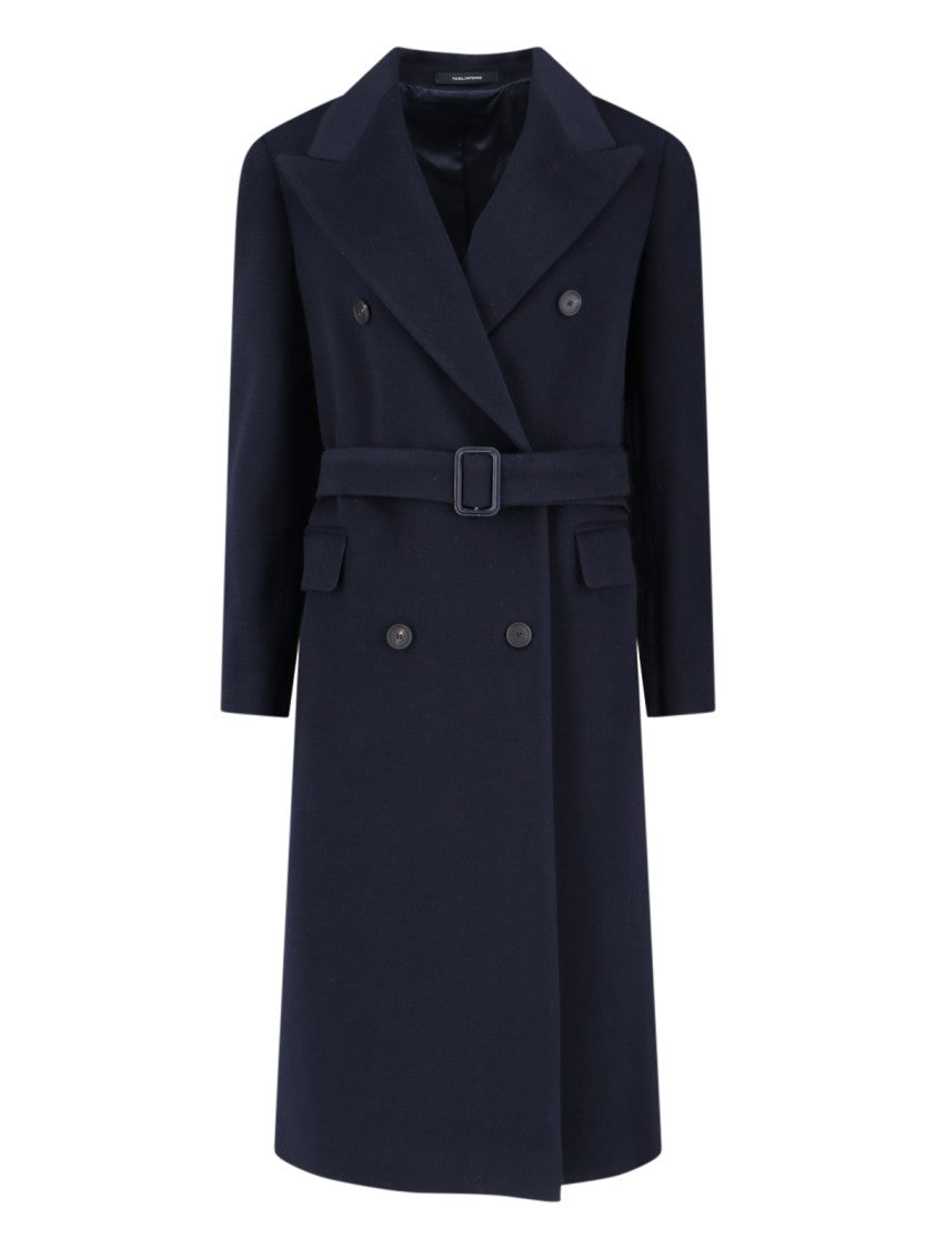 Tagliatore Jole Coat Midi Double-Breasted – Navy Blue
