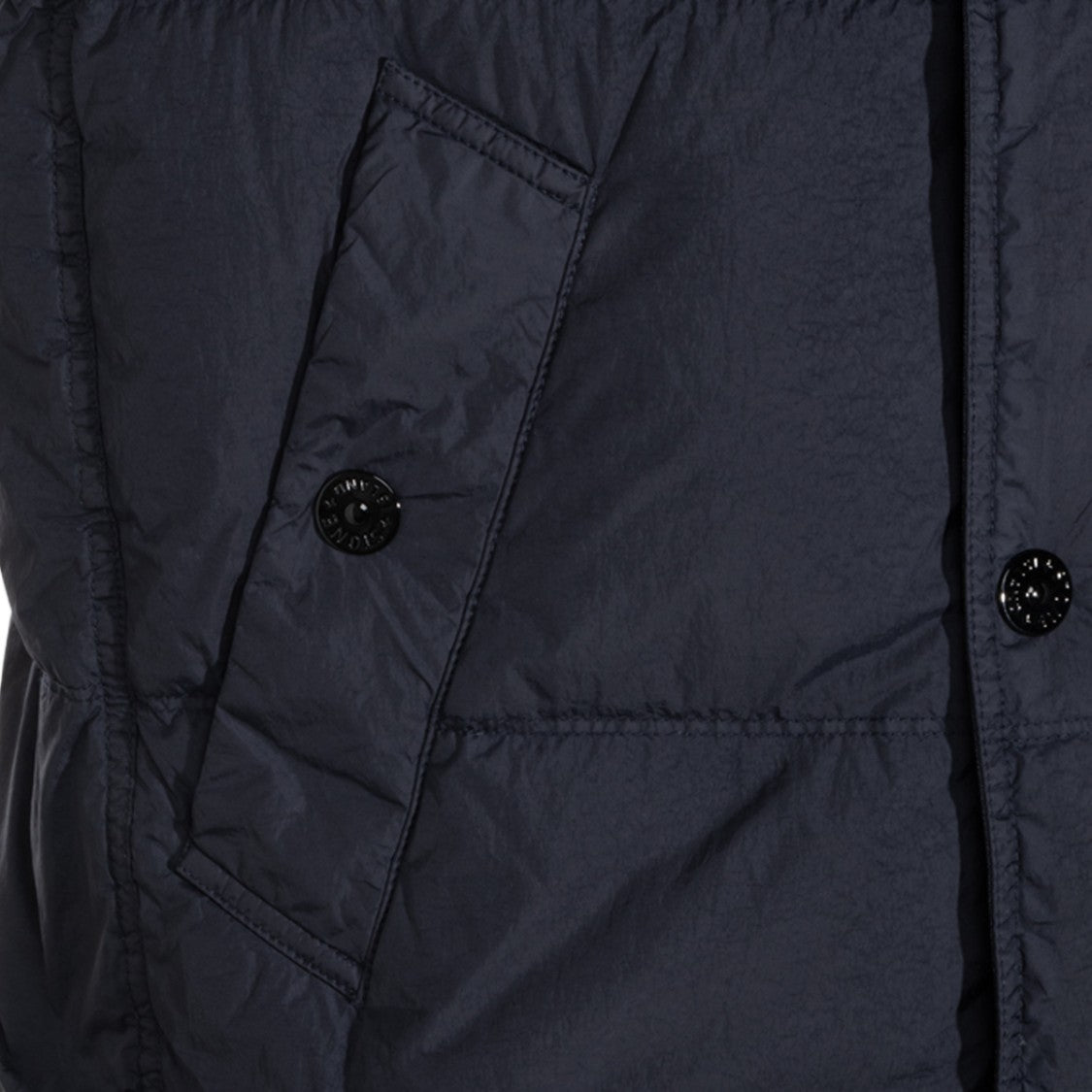 Stone Island Sleeveless Quilted Vest With High Collar