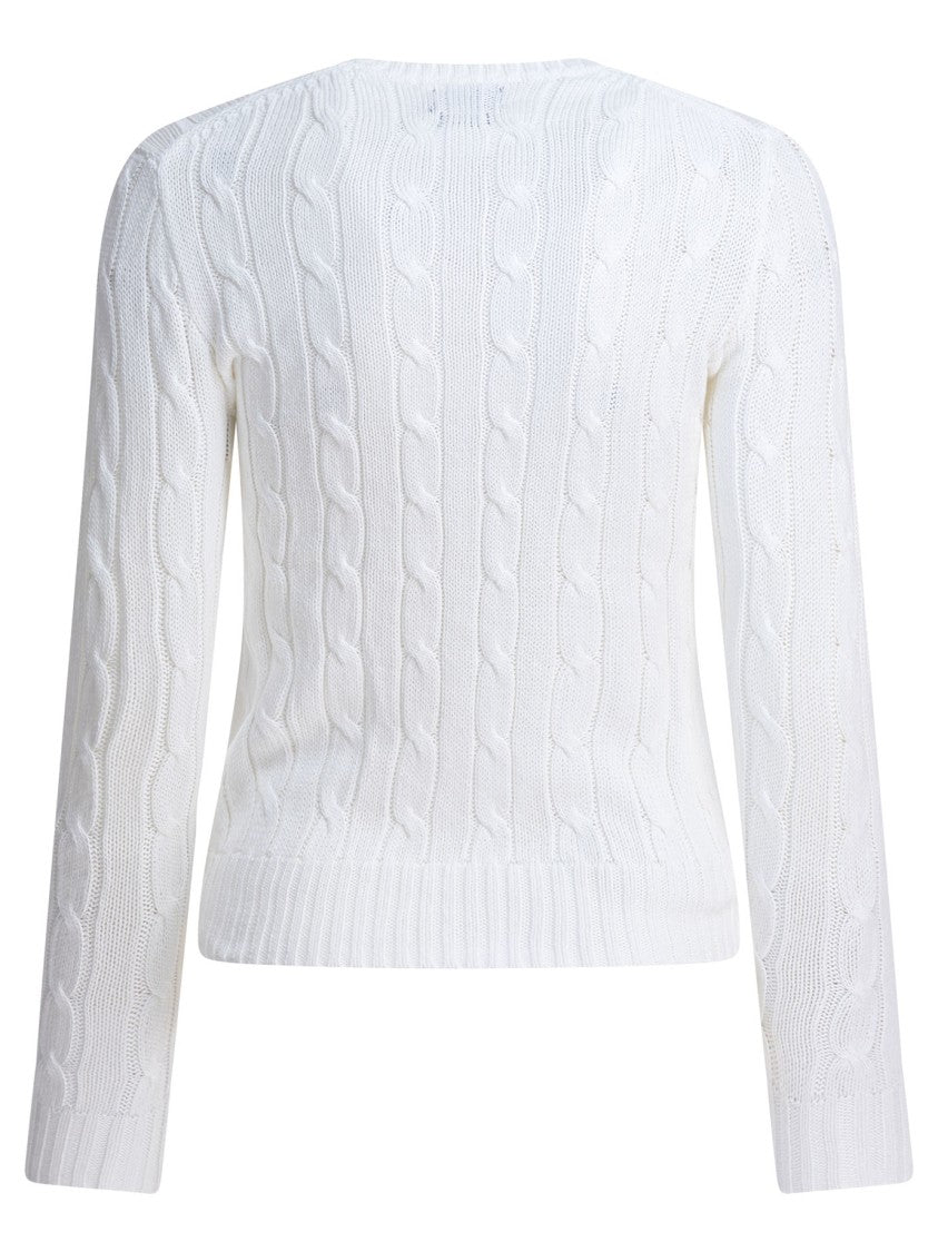 Polo Ralph Lauren Crew-Neck Cable-Knit Sweater With Logo