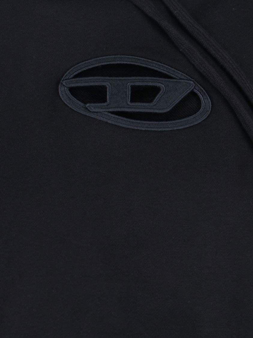 Diesel F-Slimmy-Hd Crop Hoodie – Black