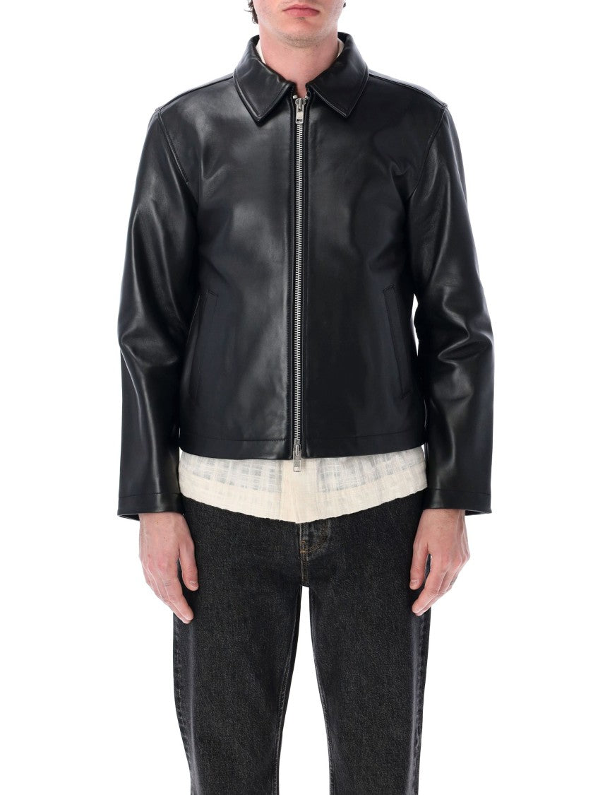 Sunflower Tailored Black Leather Jacket