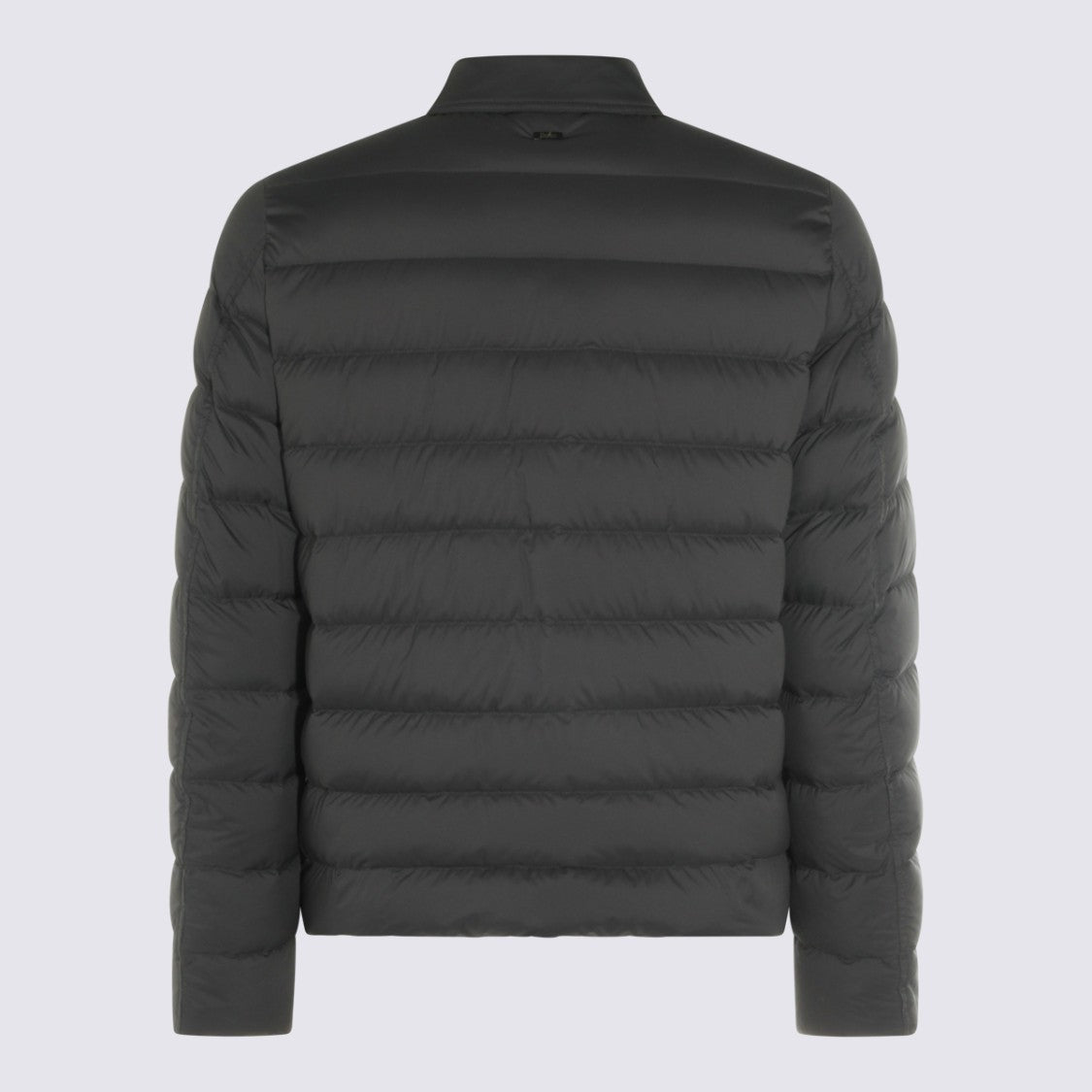 Herno Minimalist Black Puffer Jacket With Quilted Padding