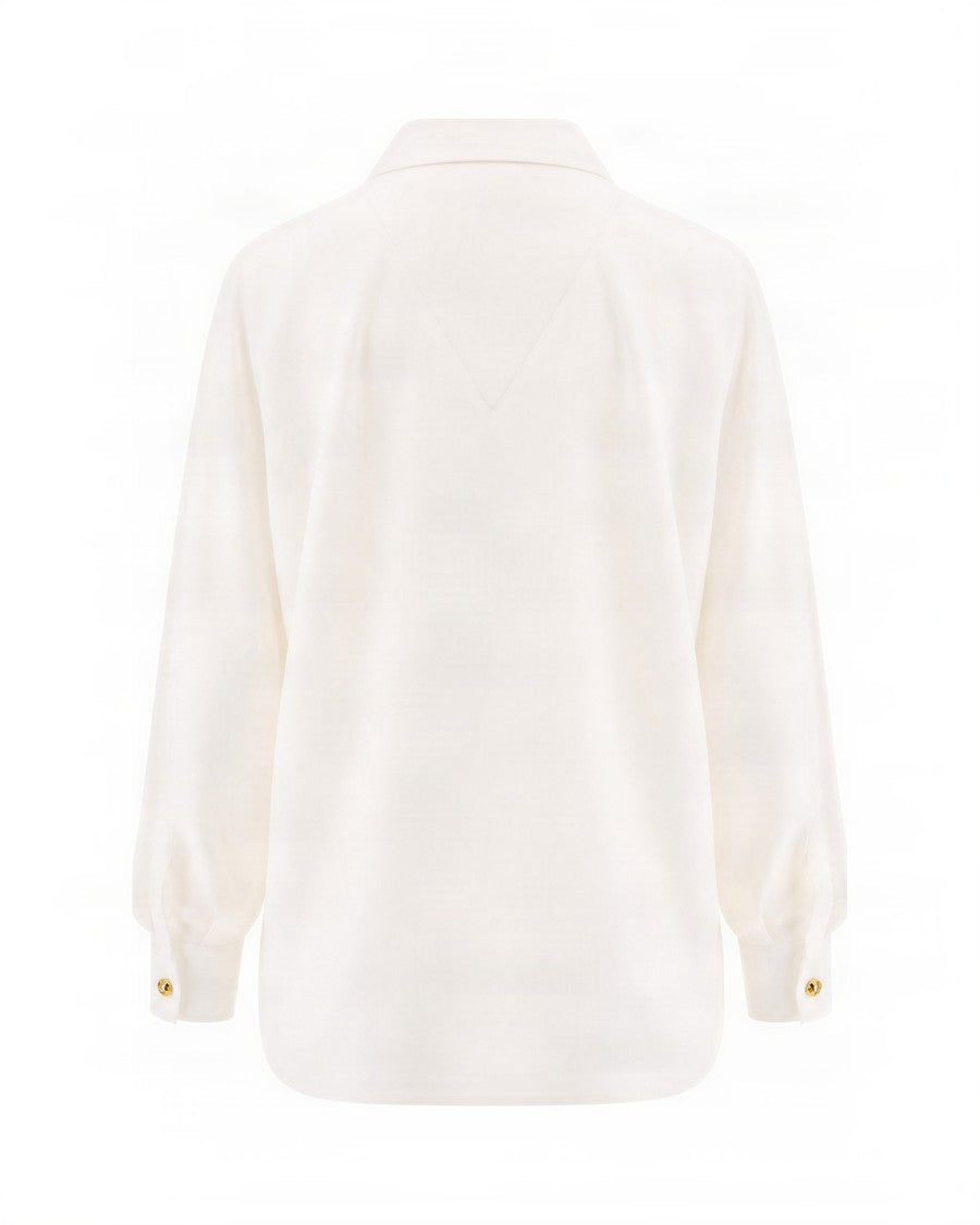 Max Mara Loose-Fit Silk Crêpe De Chine Polo Blouse