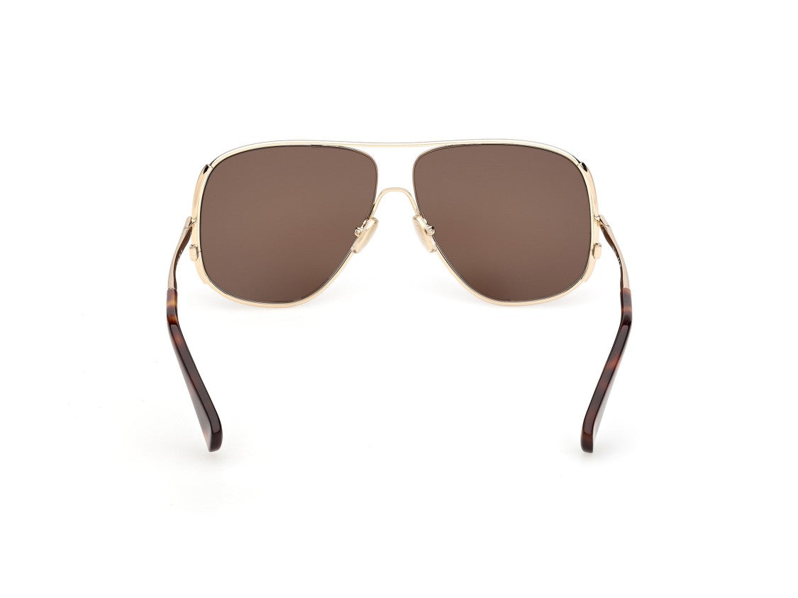Max Mara Gold Mm0190 Aviator Metal Sunglasses