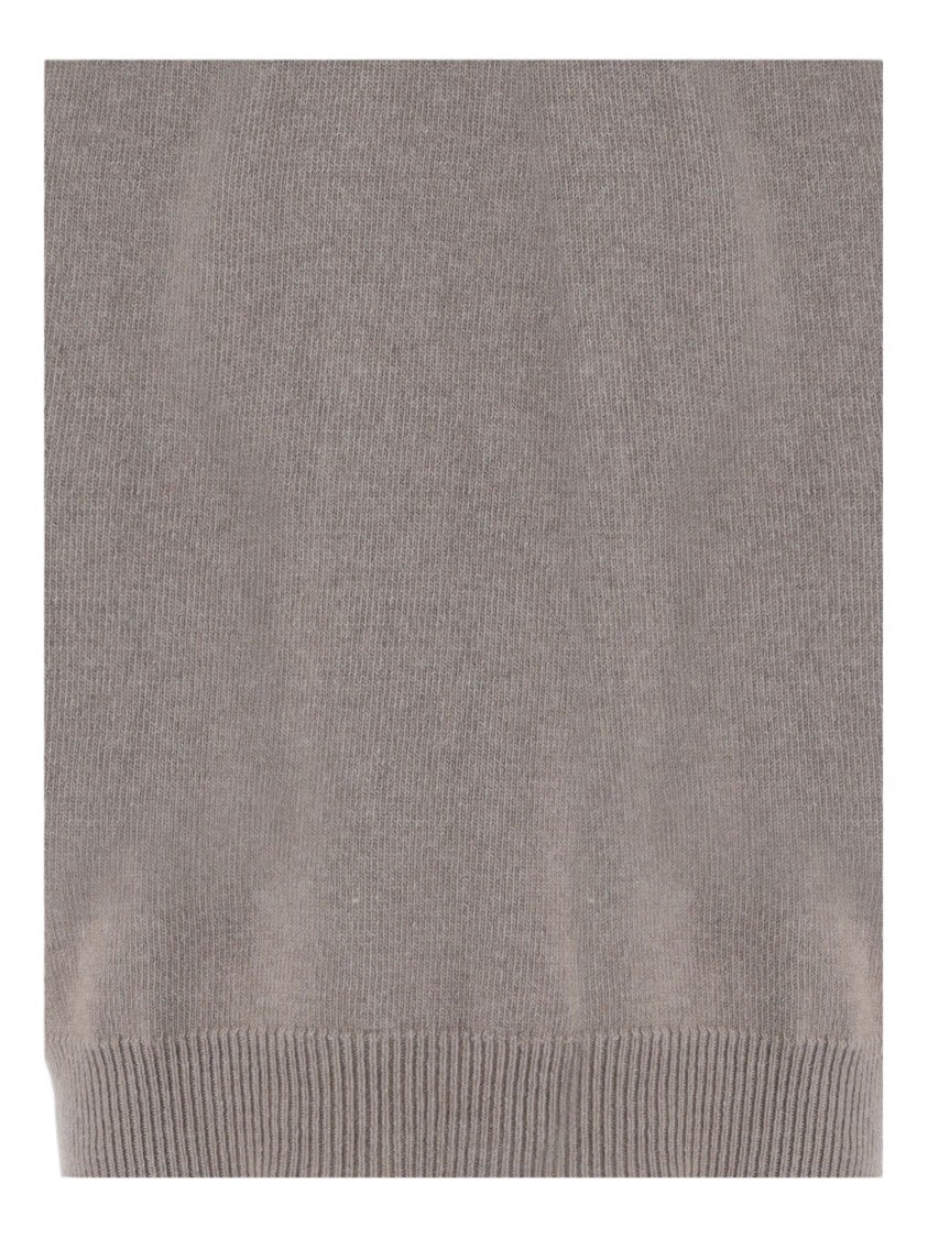 Jil Sander Beige Crewneck Wool-Blend Sweater