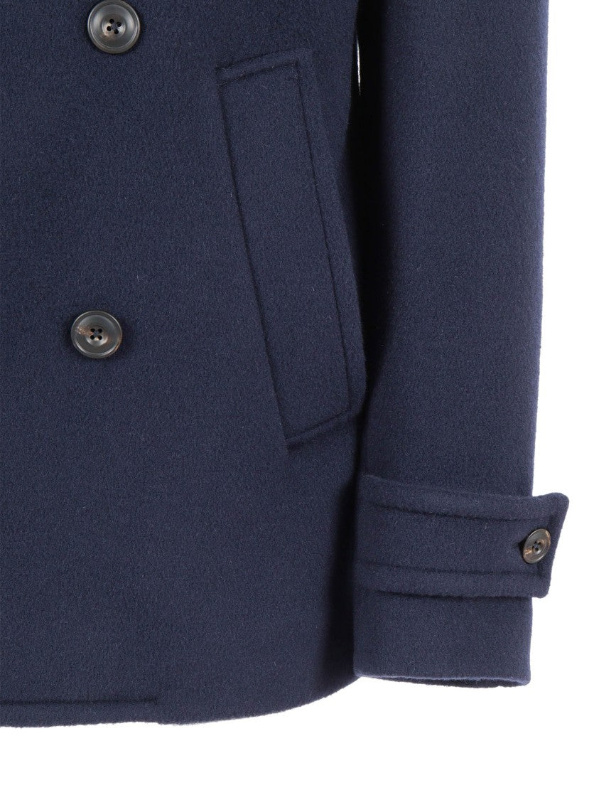Brando-Lubiam Double-Breasted Wool Coat With Classic Lapel And Structured Silhouette
