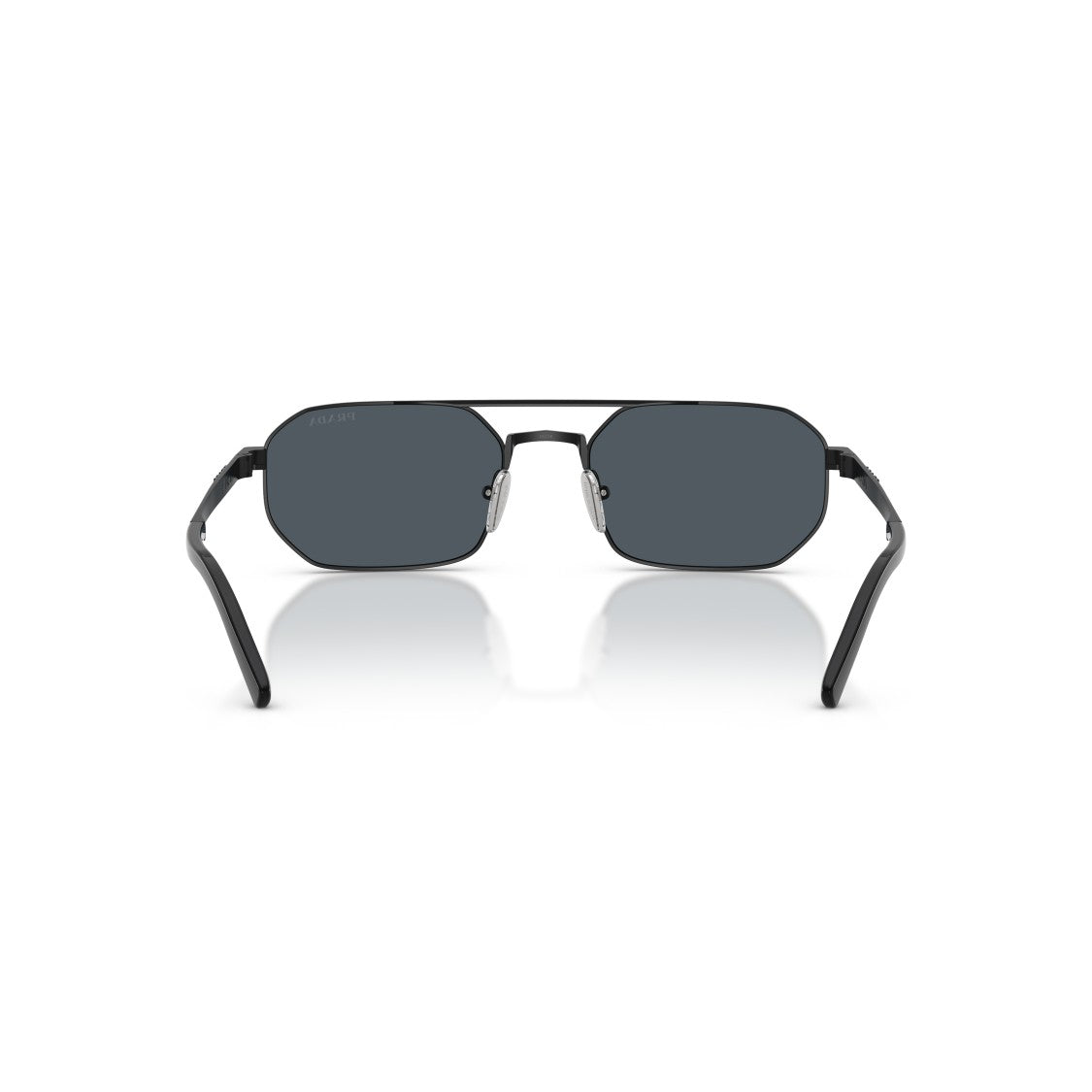 Prada Geometric Black Metal Frame Sunglasses