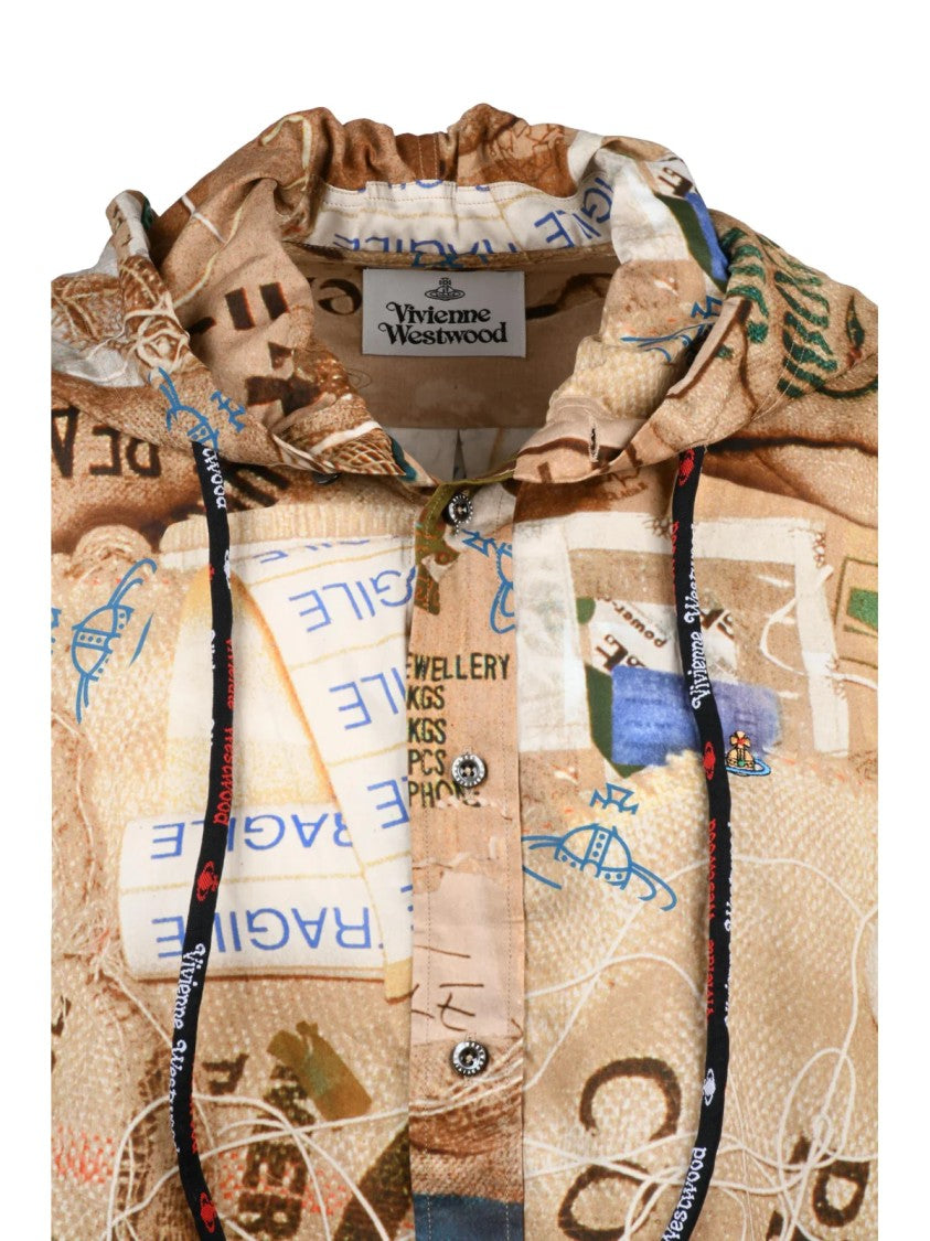 Vivienne Westwood Beige Cotton Hooded Shirt
