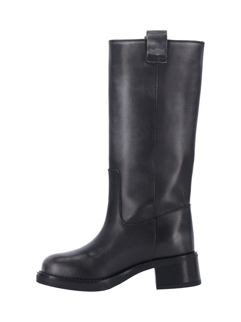 Alohas Black Sajan Calf Leather Boots