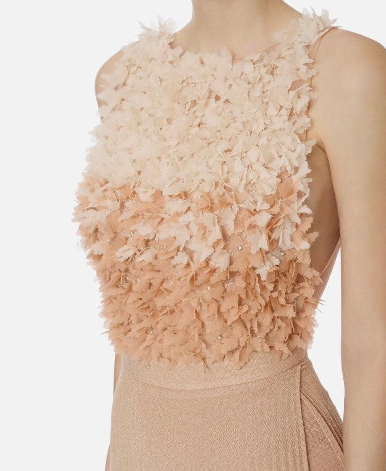 Elisabetta Franchi Red Carpet Lurex Jersey Dress