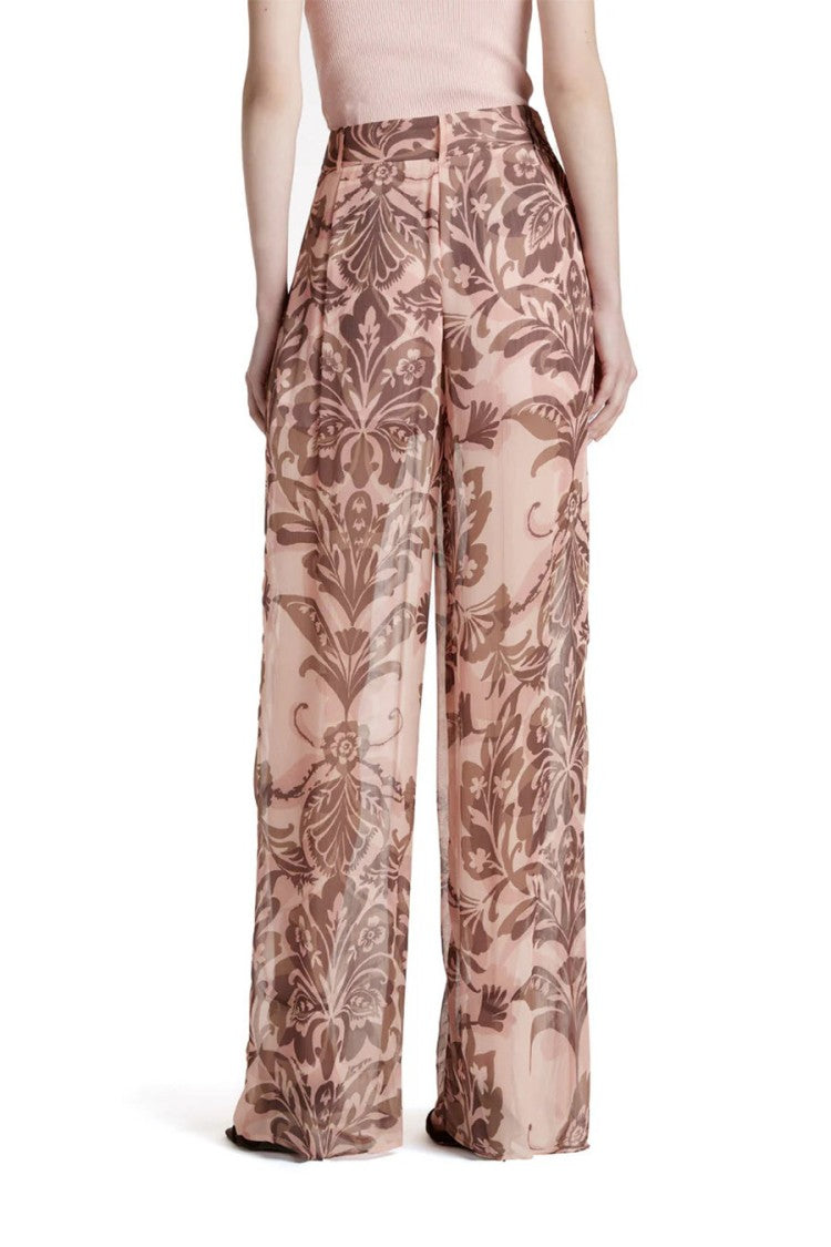 Simona Corsellini Multicolor Cotton-Blend Wide-Leg Pants