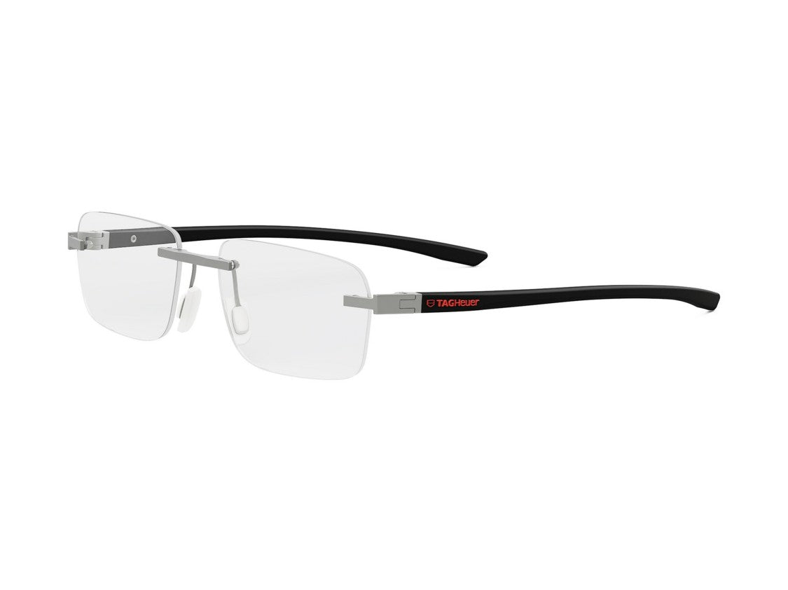 Tag Heuer Silver Th50030u Rimless Rectangular Eyeglasses