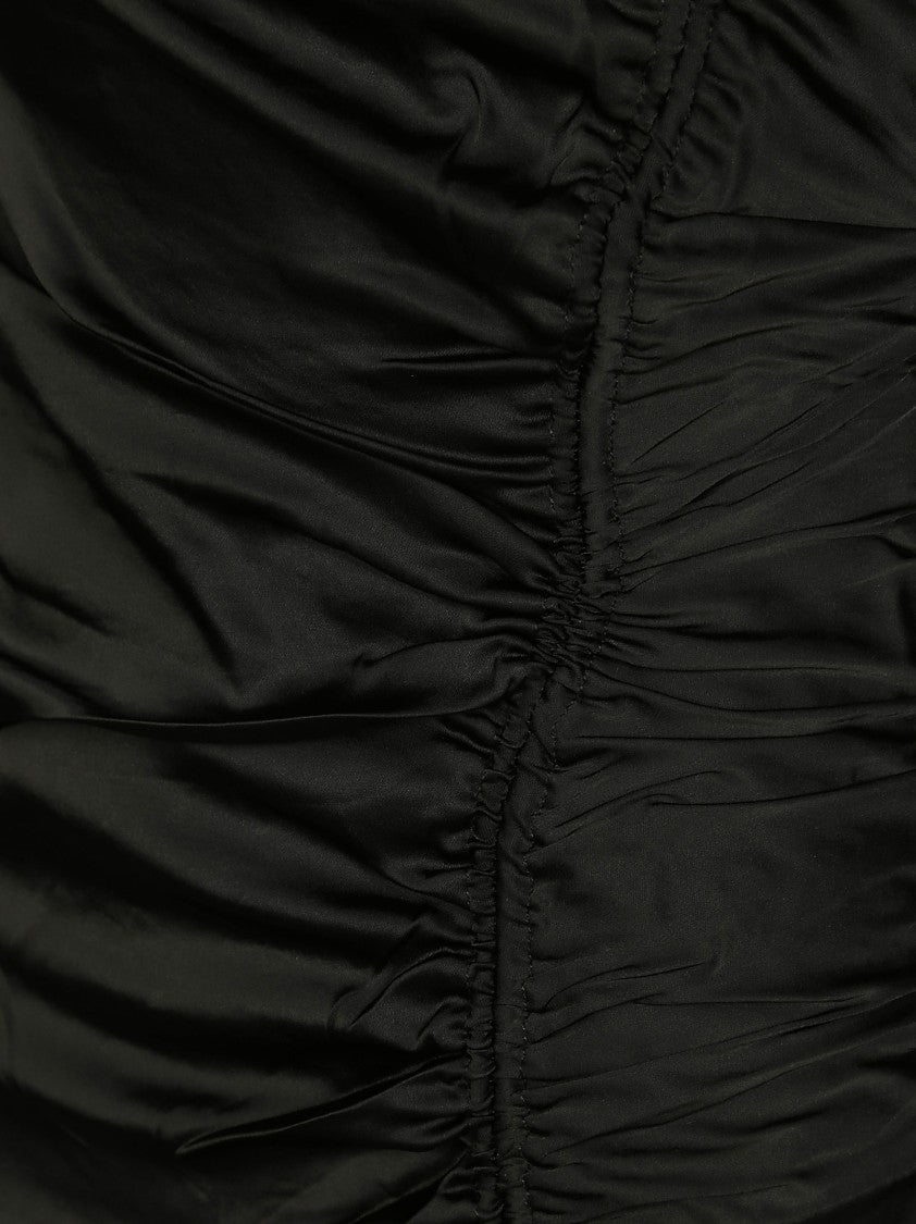 Ganni Black Maxi Dress With Side Slit