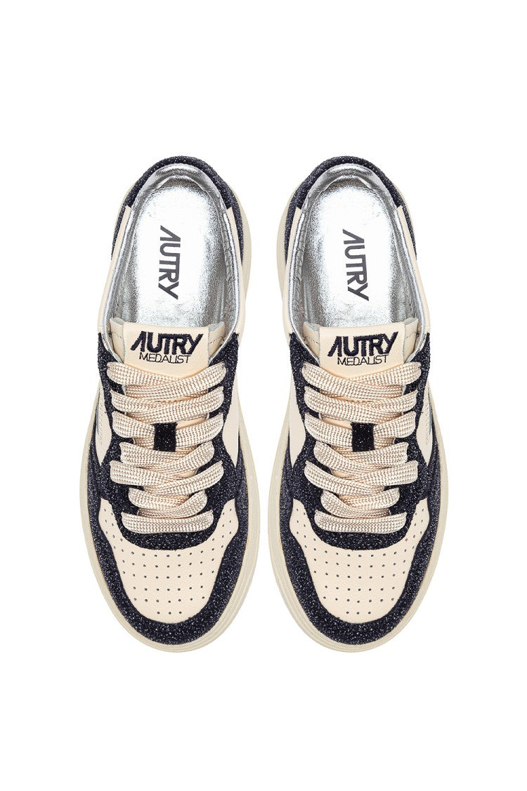 Autry Medalist Bicolor Rhinestone Sneakers