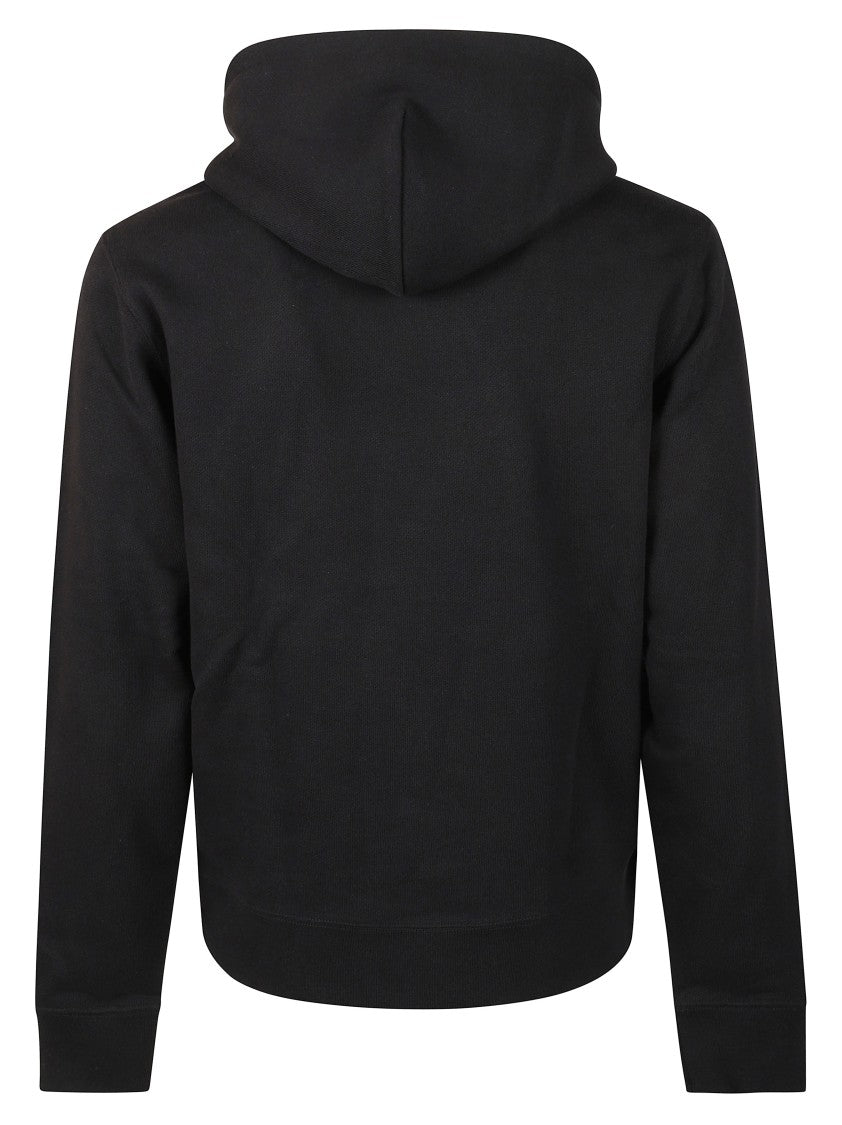 Burberry Classic Black Hoodie With Embroidered Emblem