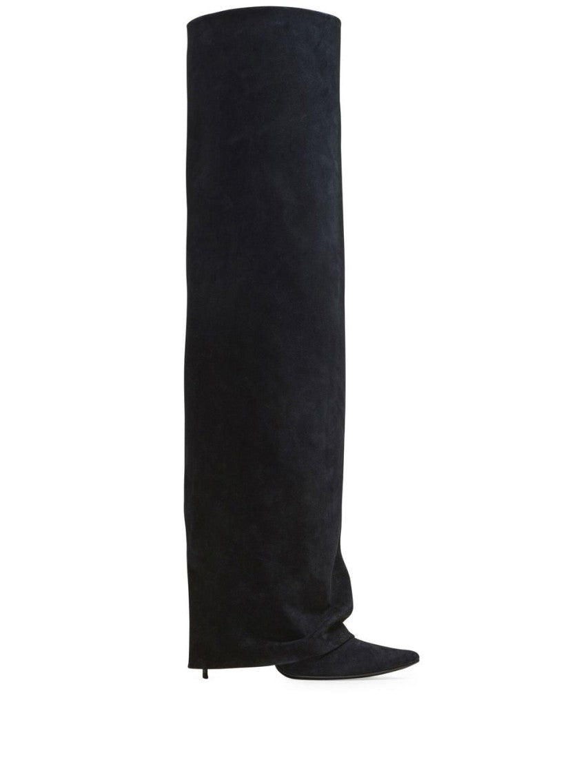 Balmain Ariel Suede Knee-High Boots