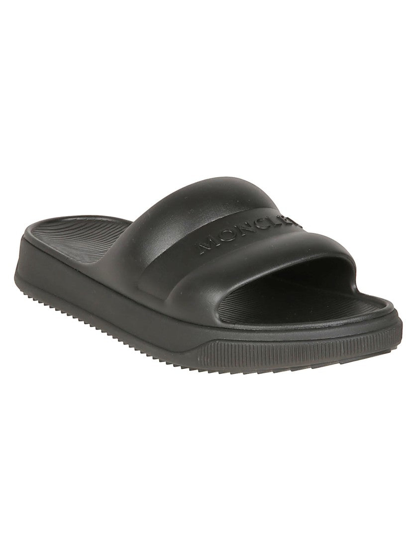 Moncler Black Altive Rubber Slide Sandals