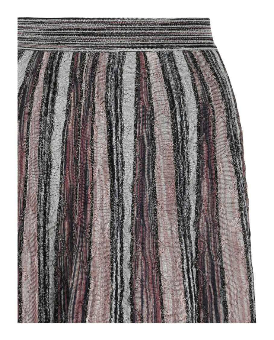 M Missoni Metallic Striped Mini Skirt