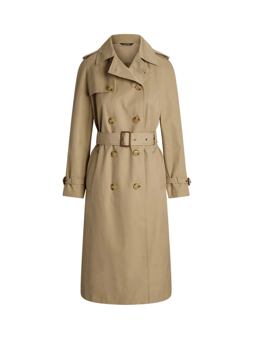 Lauren Ralph Lauren Double-Breasted Trench Coat With Tortoiseshell Buttons