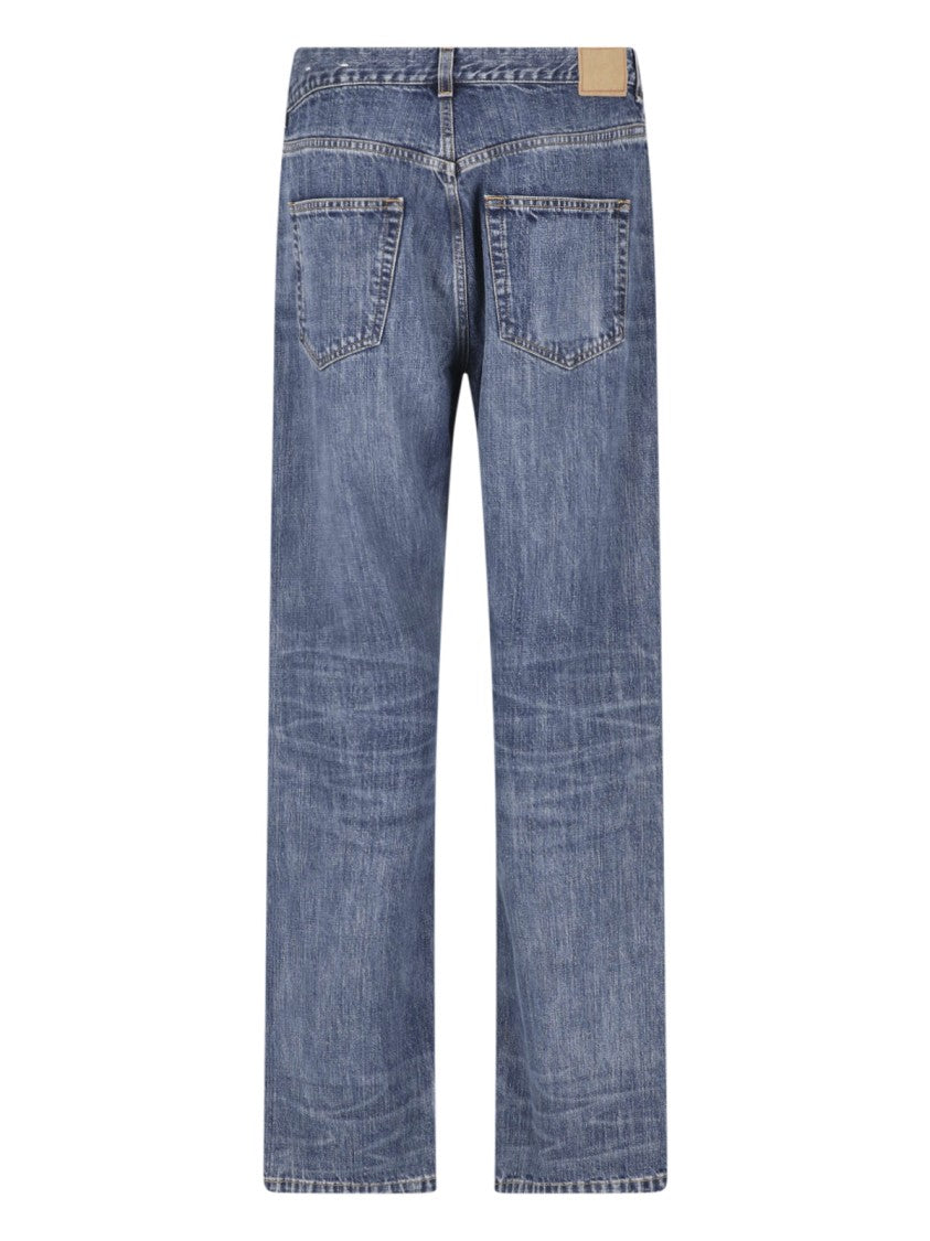 Jeanerica Blue Straight-Leg Recycled Cotton-Blend Jeans