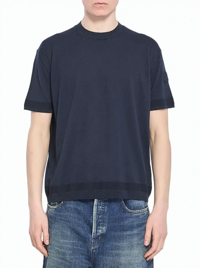 Moncler Silk And Cotton Blend Short-Sleeve T-Shirt