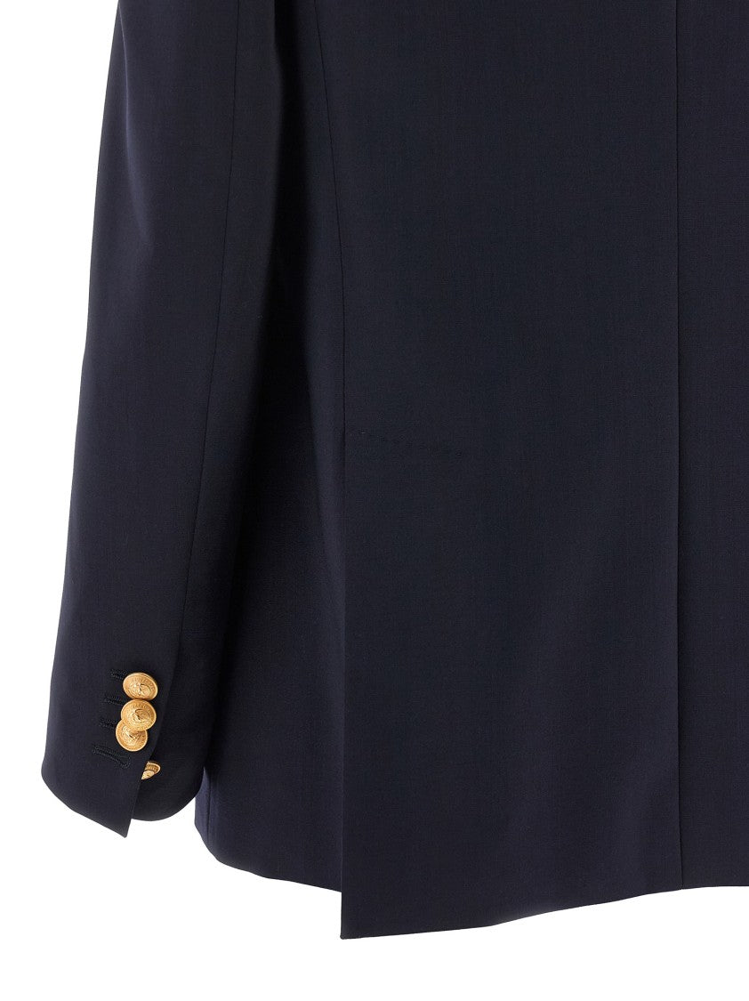 Dsquared2 Double-Breasted Wool Blazer With Embroidered Hard Shoulders