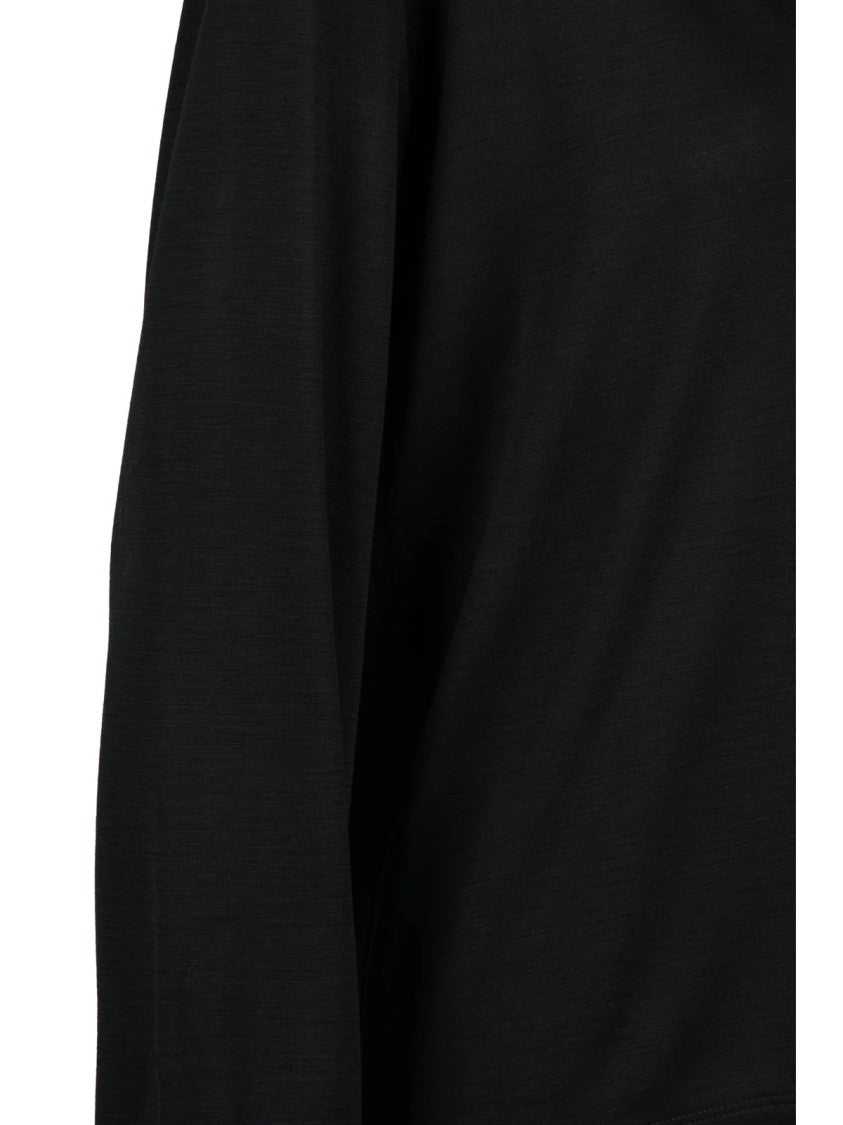 Fabiana Filippi Black Viscose-Blend Knit Blouse
