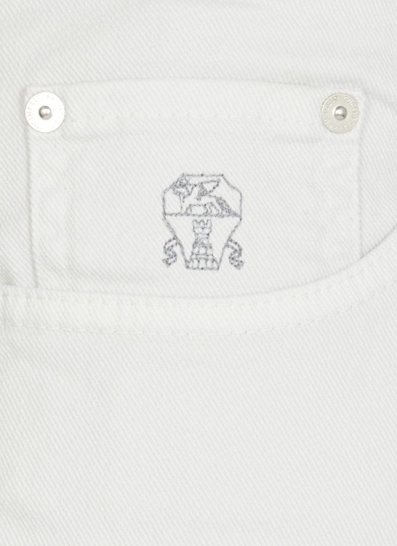 Brunello Cucinelli Ivory Cucinelli Cotton Pants