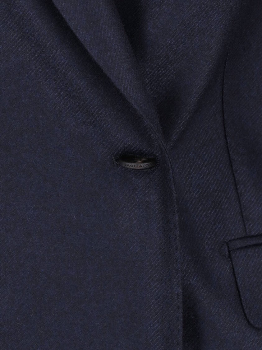 Tagliatore J-Jasmine Navy Blue Virgin Wool Double-Breasted Blazer