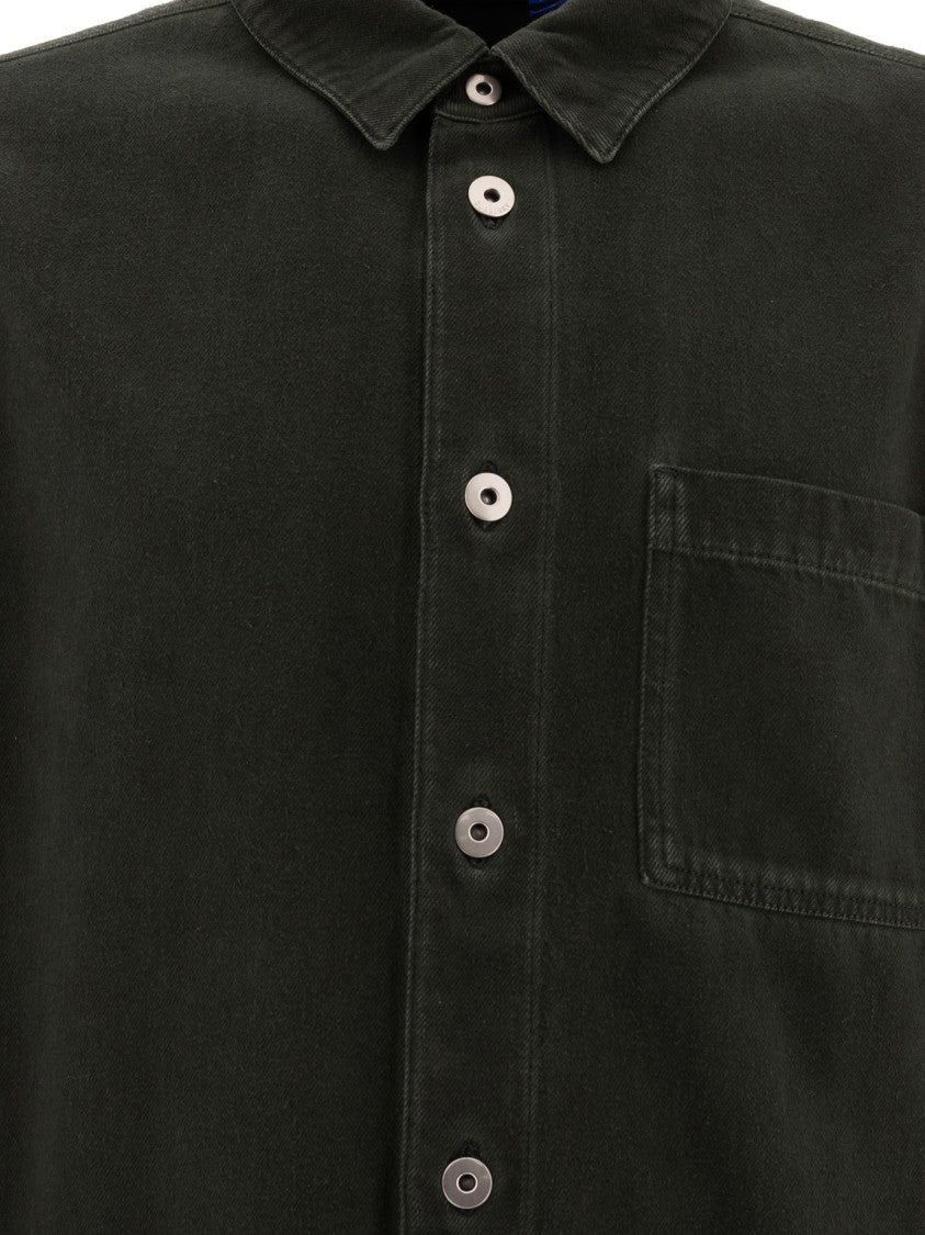 Burberry Button-Up Cotton Jacket With Classic Collar