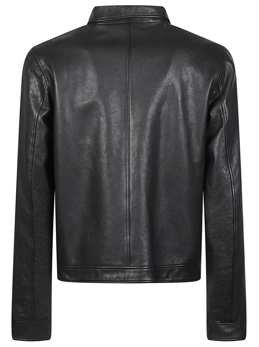 Stewart Gino-Cow Naked Smooth Leather Classic Collar Jacket